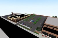 This rendering shows the view from Water Street at the intersection with Highway 19 (Submitted rendering: Oppidan Investment Co.)